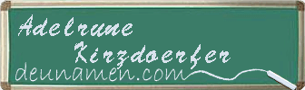 Adelrune Kirzdoerfer Visitenkarte